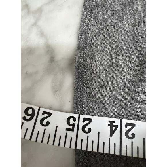 Aritzia Babaton Navy Silk Grey Colorblock long sleeve key hole button Blouse XXS - Picture 8 of 9